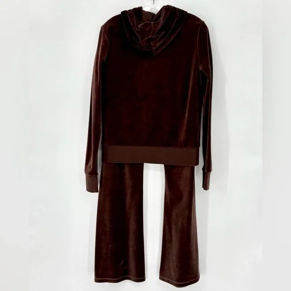 Express Brown Velour Tracksuit - Picture 3 of 10